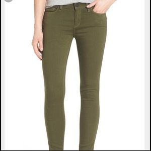 Paige Verdugo Ankle Skinny Jeans- Olive Green